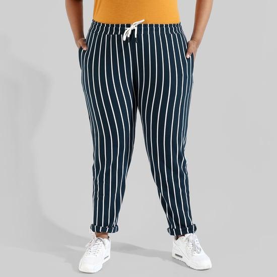 instafab plus women striped track pants