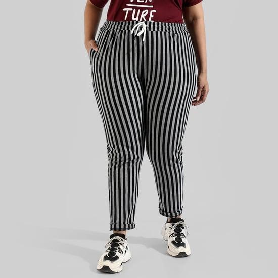 instafab plus women striped track pants