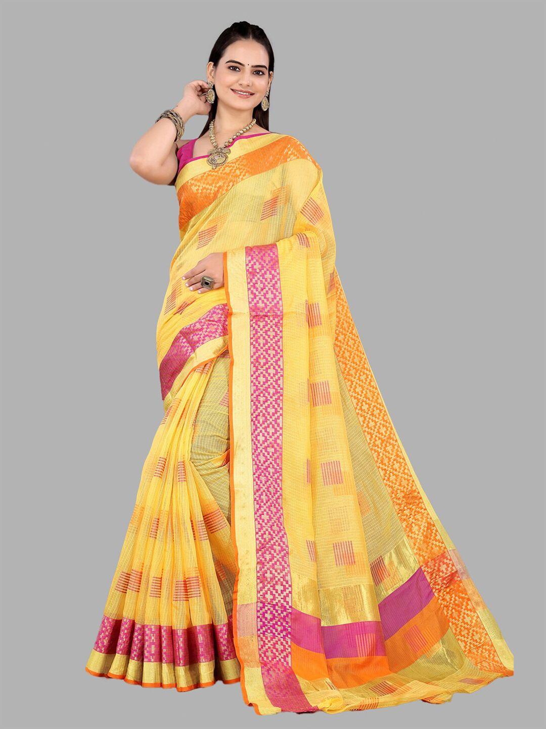 insthah woven design zari pure silk maheshwari saree
