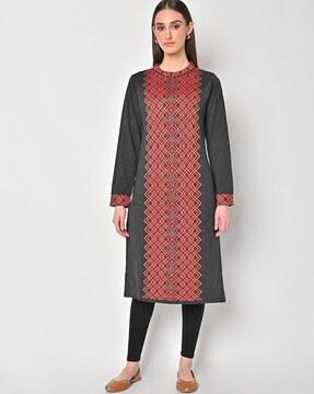 intarsia-knit sweater dress