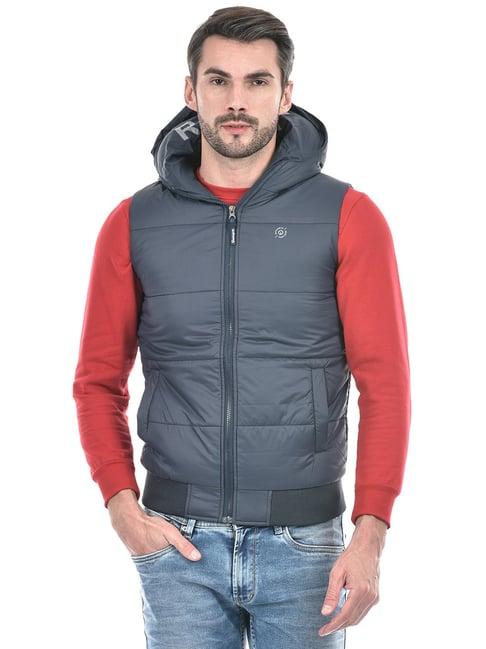 integriti dark navy regular fit hooded jacket