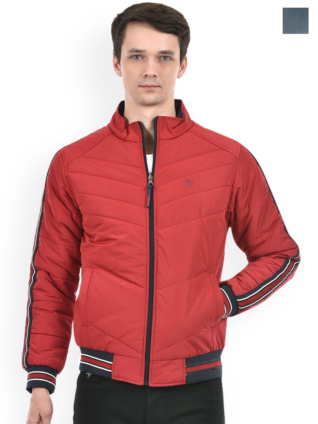 integriti men colourblocked reversible bomber with embroidered jacket