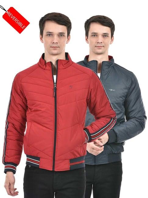 integriti red & navy regular fit reversible jacket
