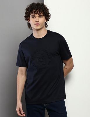 interlock embossed t-shirt