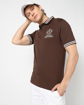 interlock knit full-sleeve jersey polo t-shirt