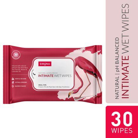 intimate wet wipes by sirona 30 wipes (3 pack - 10 wipes each)