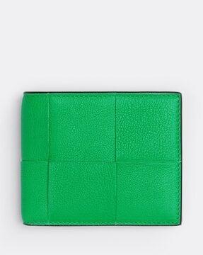 intreccio leather bi-fold wallet