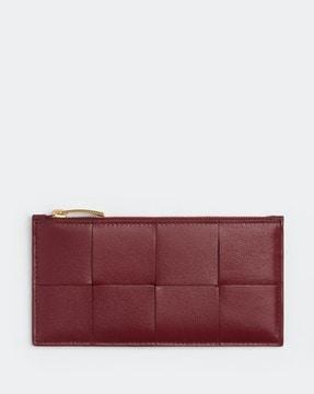intreccio leather card case