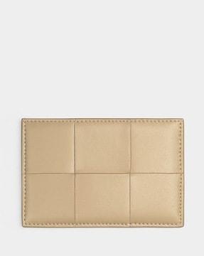 intreccio leather card case