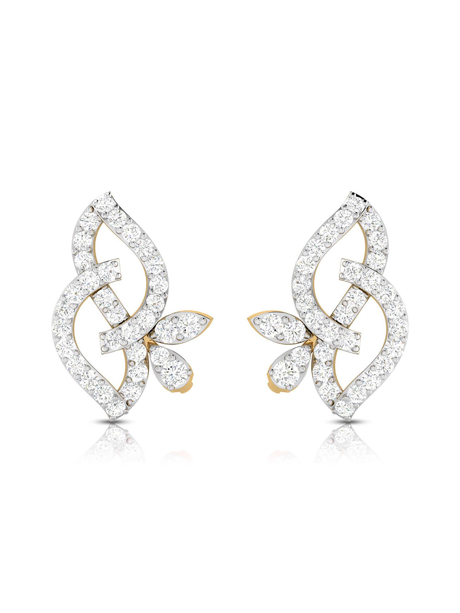 intwisted lab grown diamond earrings