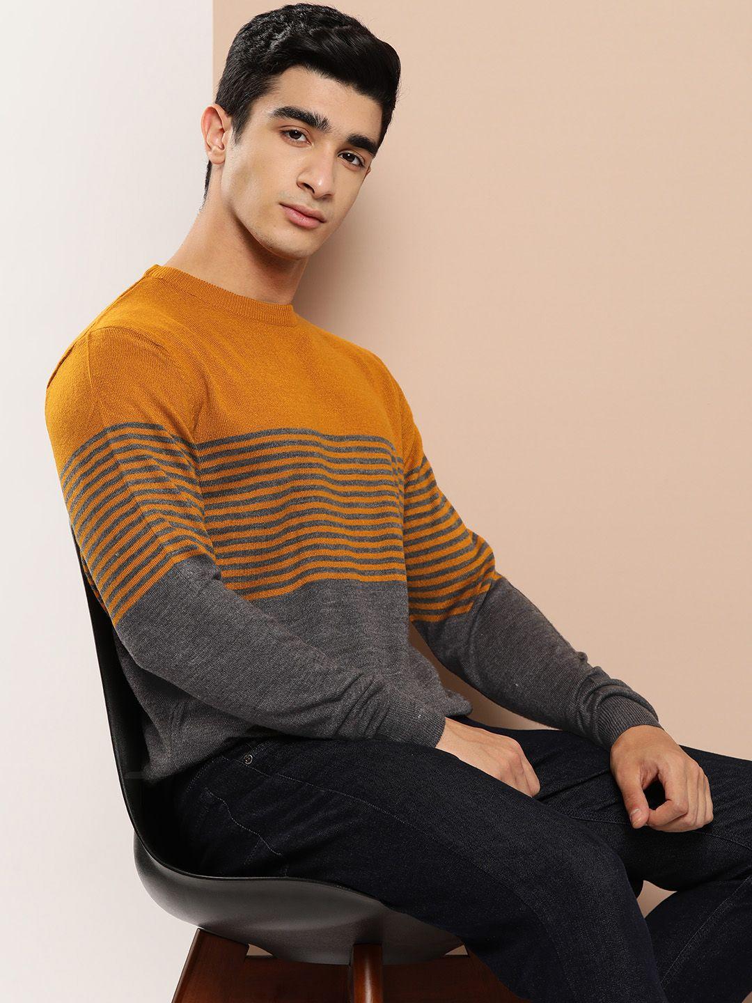 invictus acrylic striped pullover