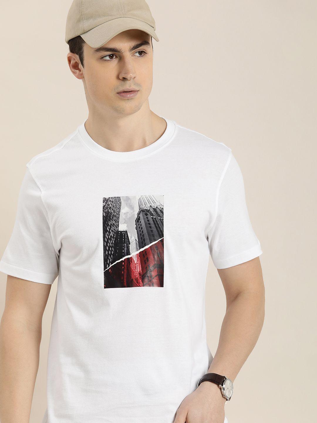 invictus graphic printed pure cotton t-shirt