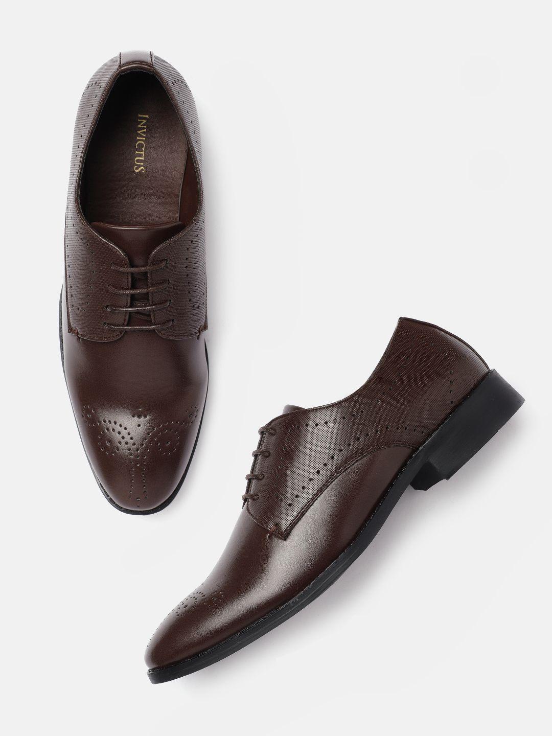 invictus men brown formal brogues