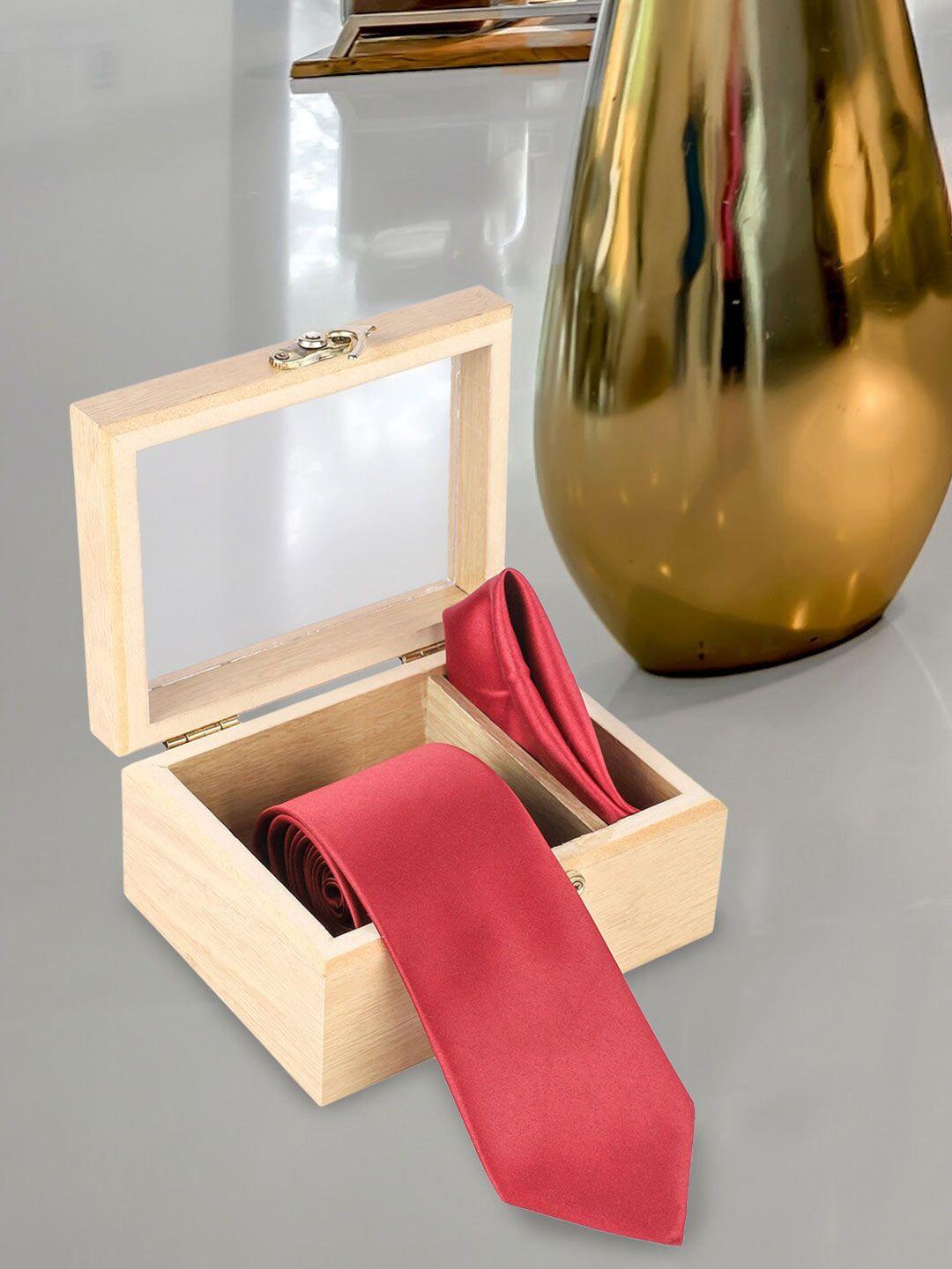 invictus men tie and pocket square accessory gift set