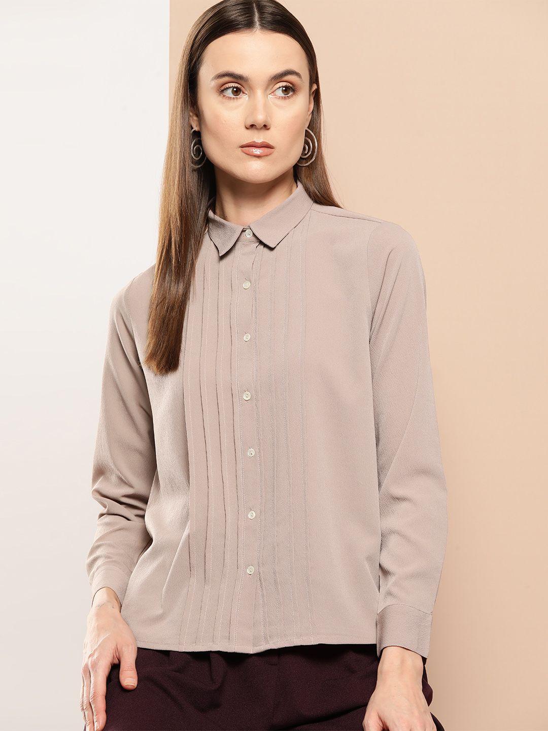 invictus pin tucks crepe semiformal shirt