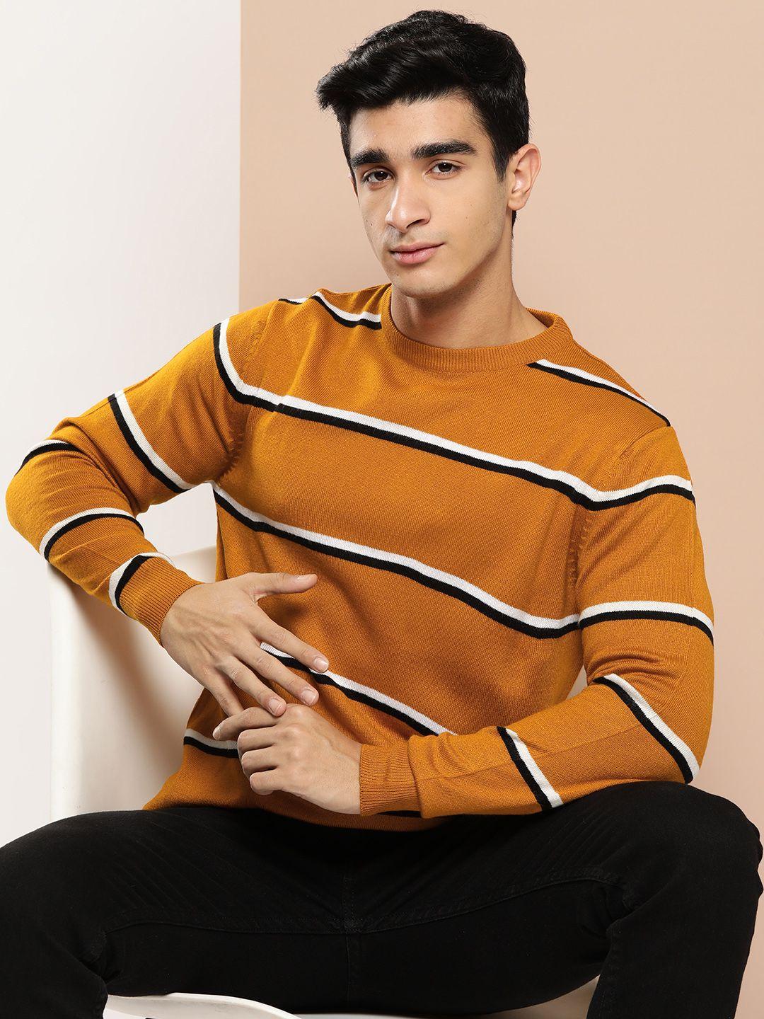 invictus pure acrylic striped pullover