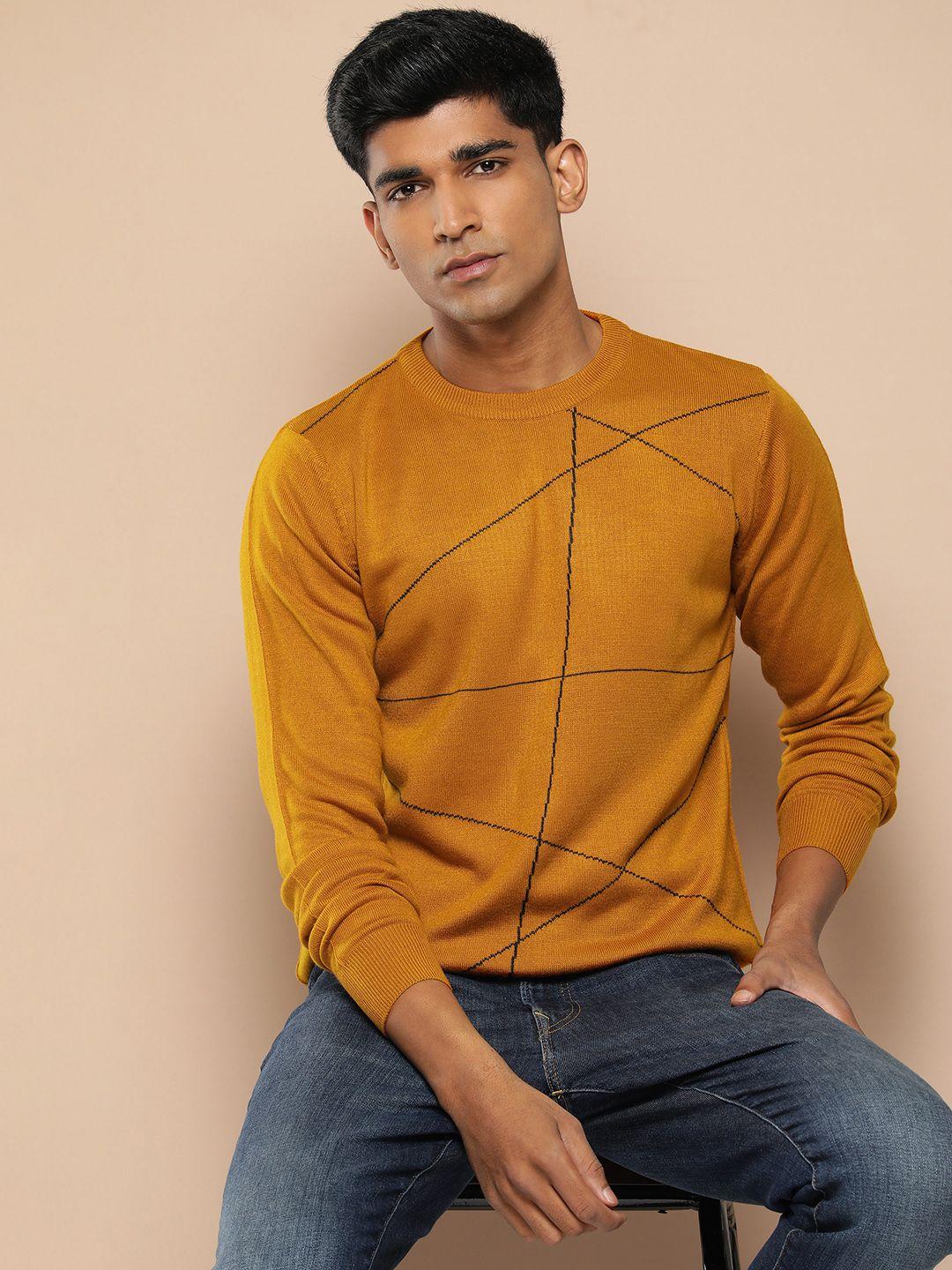 invictus round neck striped pullover