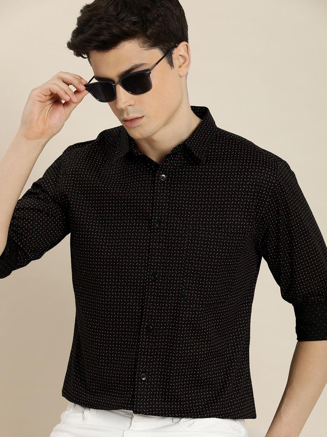 invictus slim fit conversational printed casual shirt