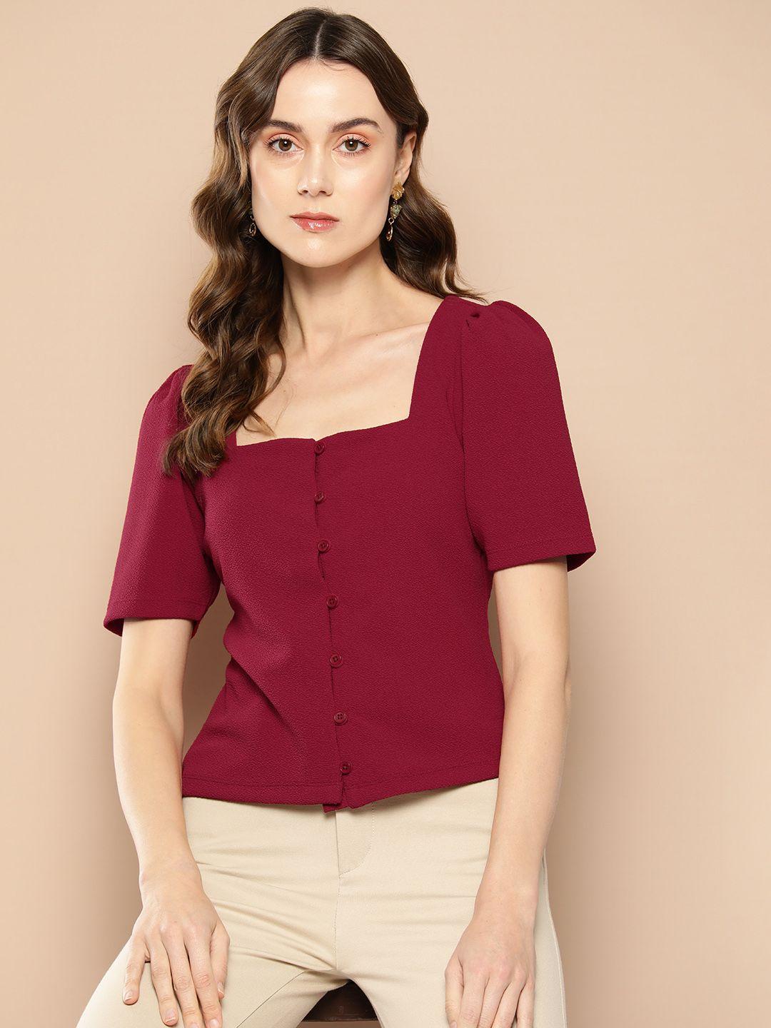 invictus square neck puff sleeves top