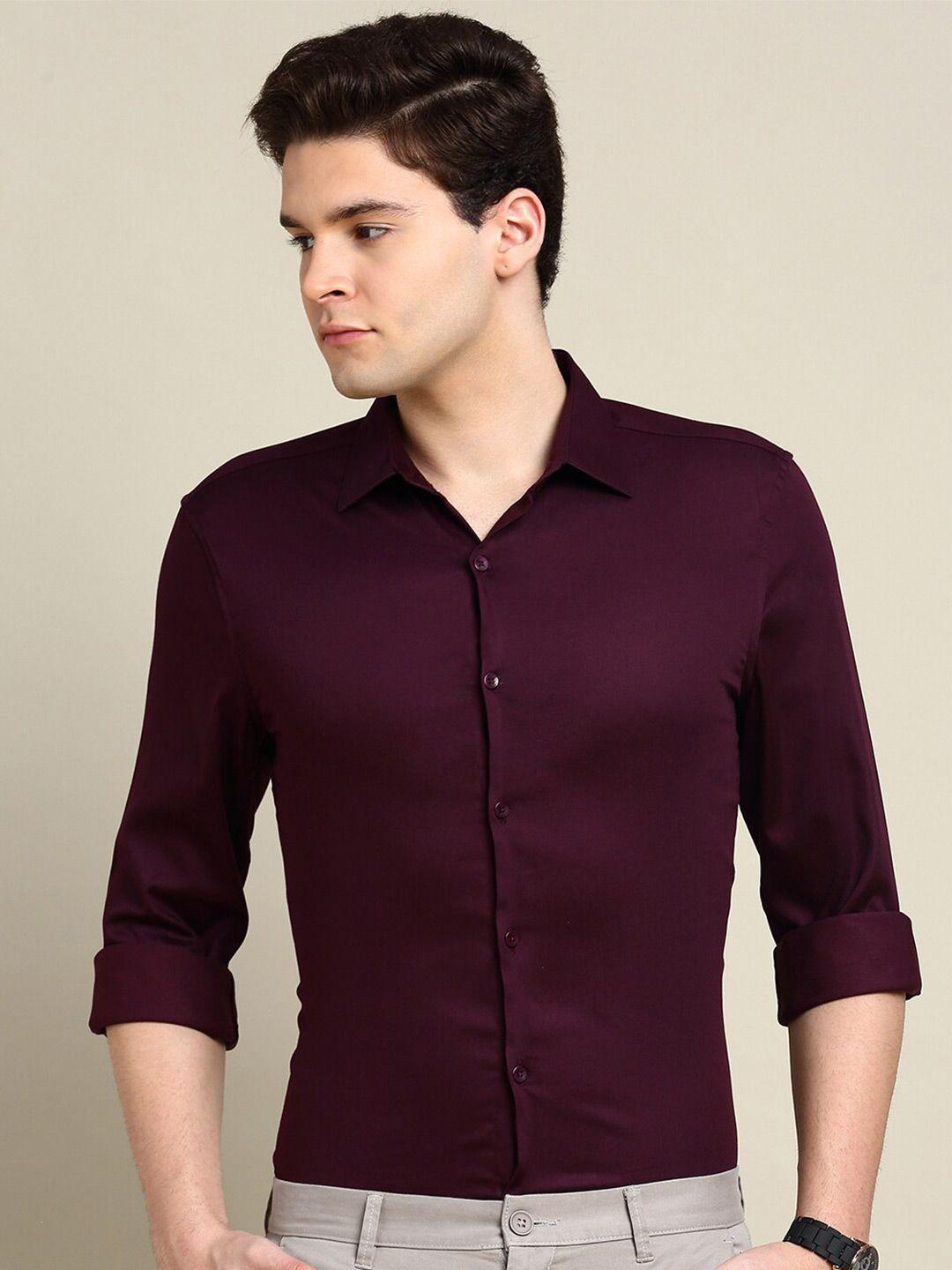 invictus standard slim fit cotton casual shirt