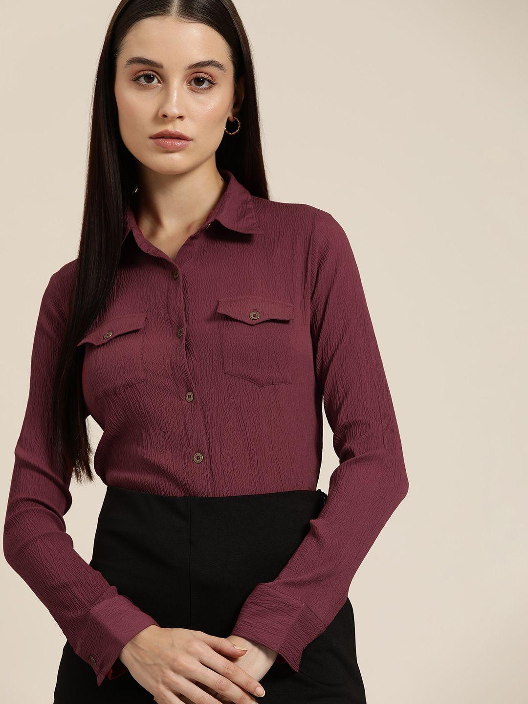 invictus women standard opaque formal shirt