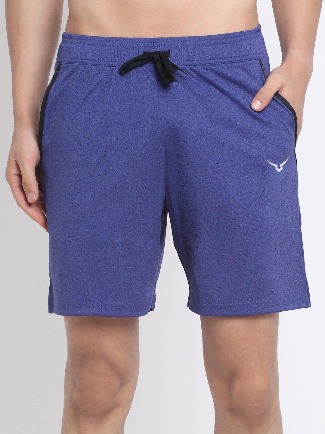 invincible men blue training or gym sports shorts