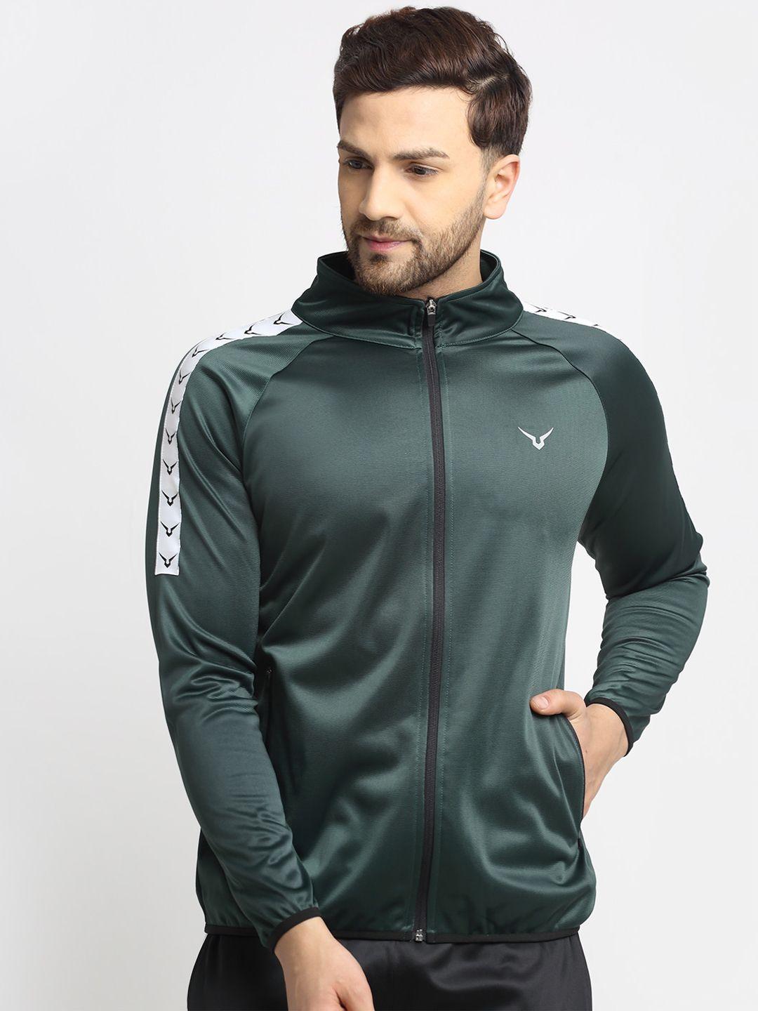 invincible men green lightweight rapid dry training or gym sporty jacket