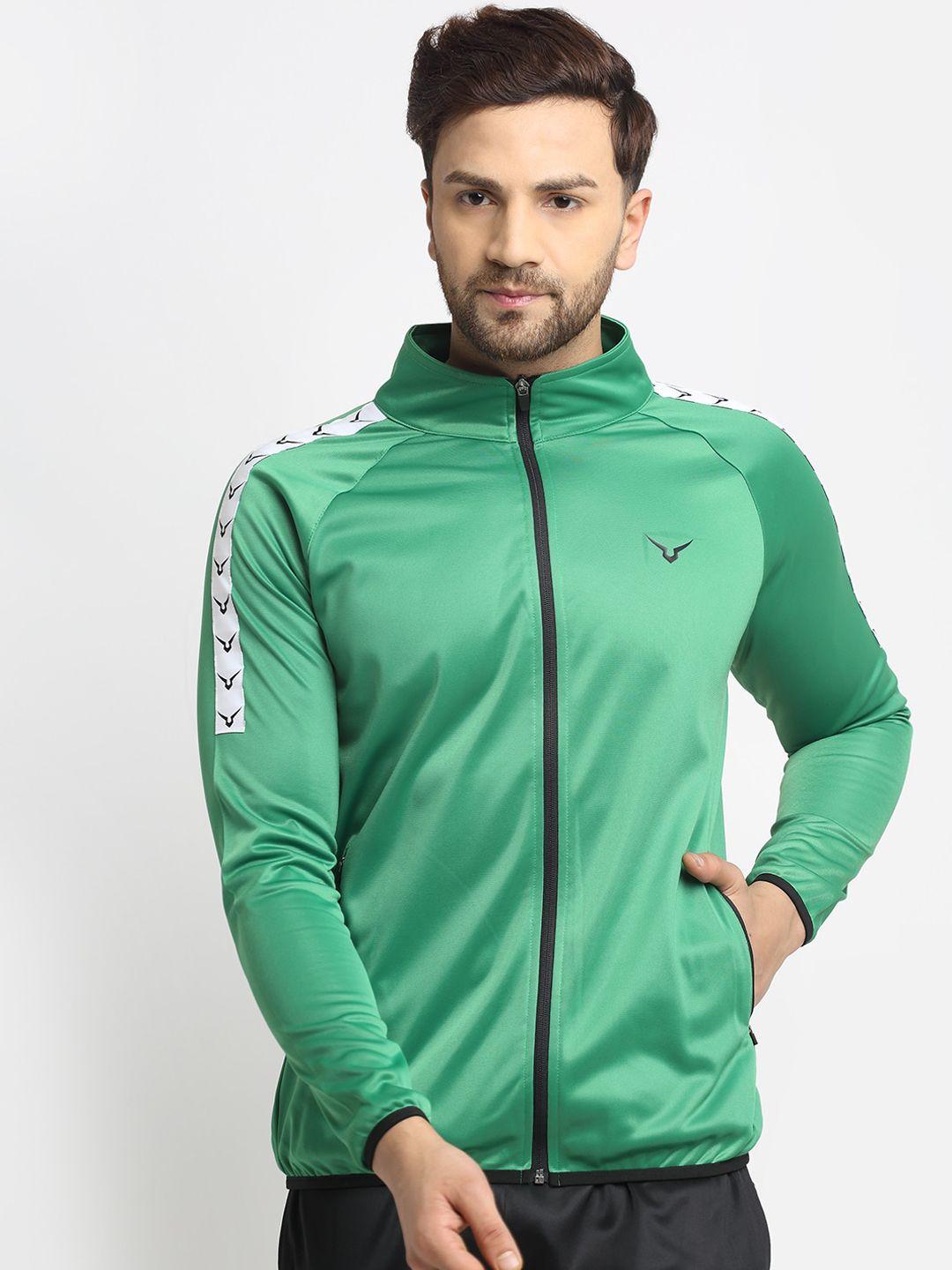 invincible men green lightweight rapid dry training or gym sporty jacket