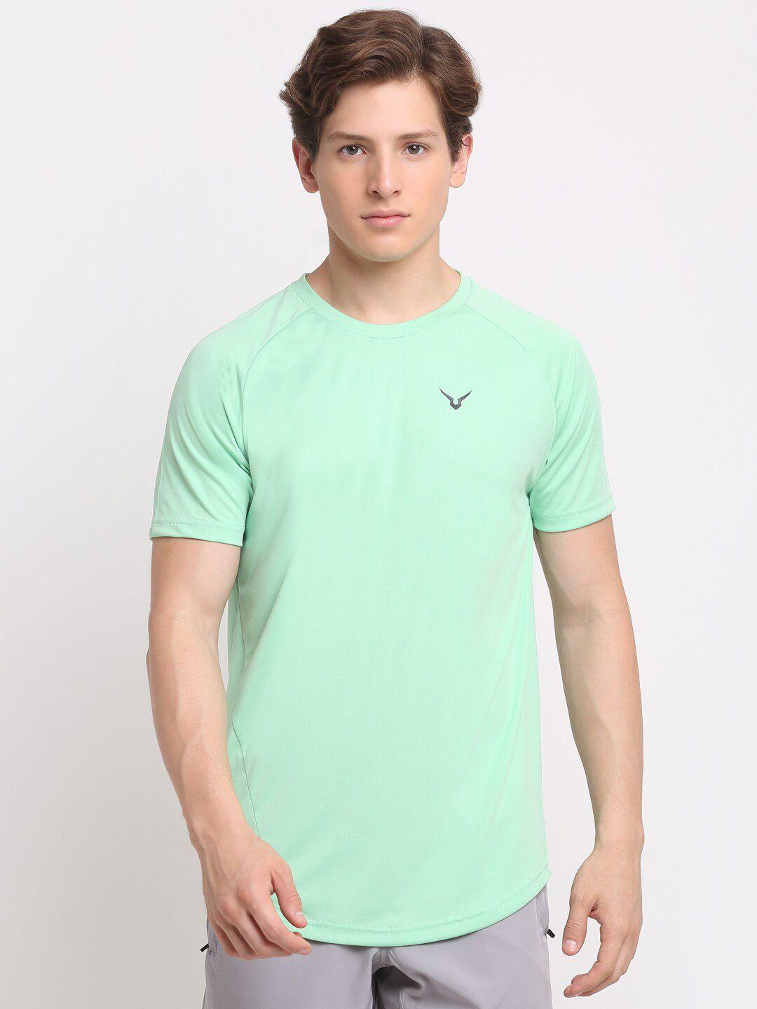 invincible men lime green applique slim fit t-shirt