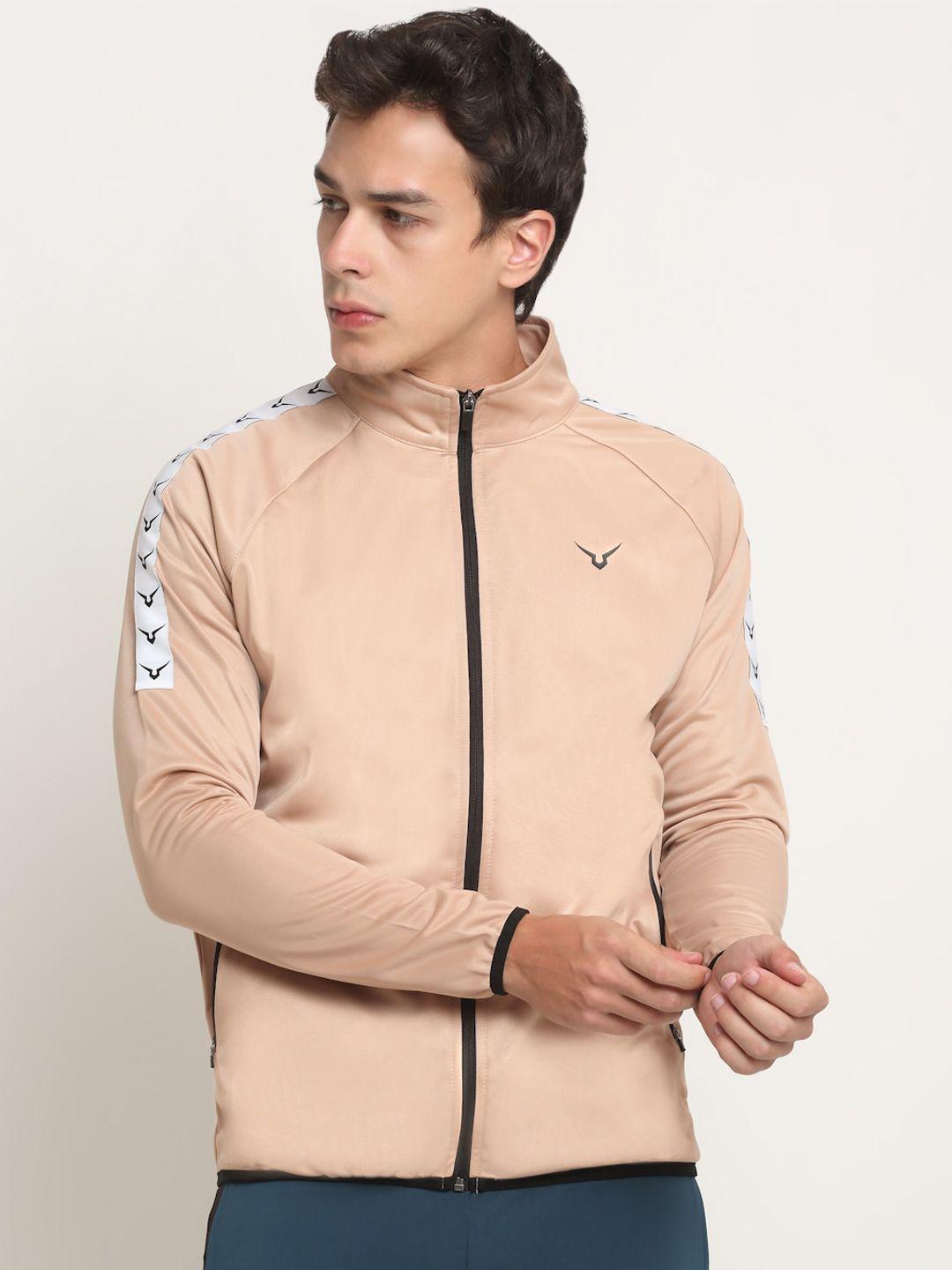 invincible men peach-coloured training or gym sporty jacket