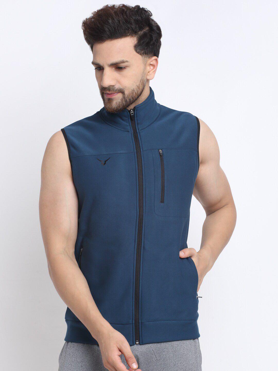 invincible men teal lightweight training or gym sporty jacket