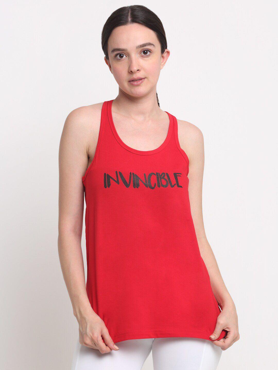 invincible typography printed dri-fit cotton t-shirt