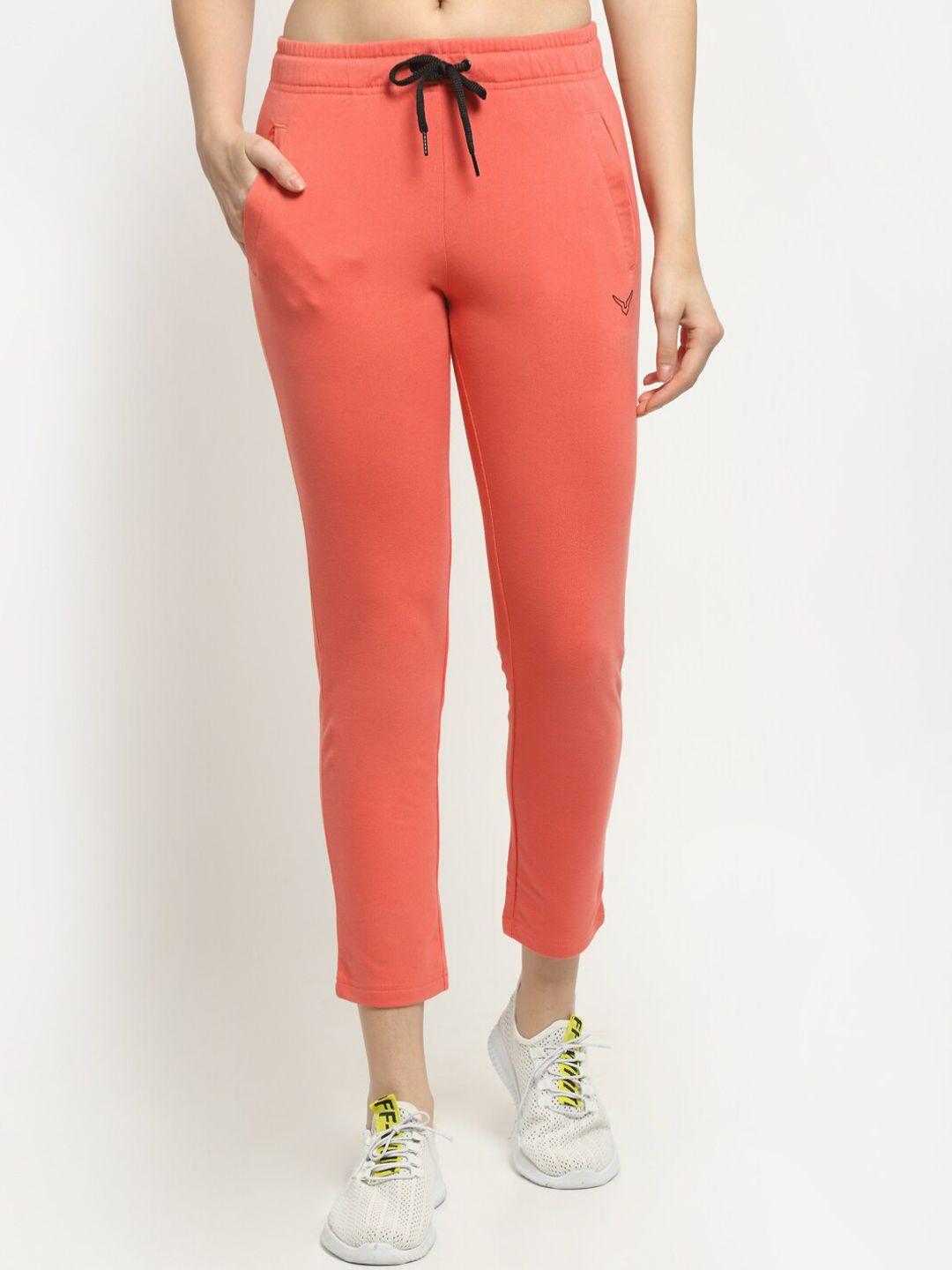 invincible women coral solid track pants