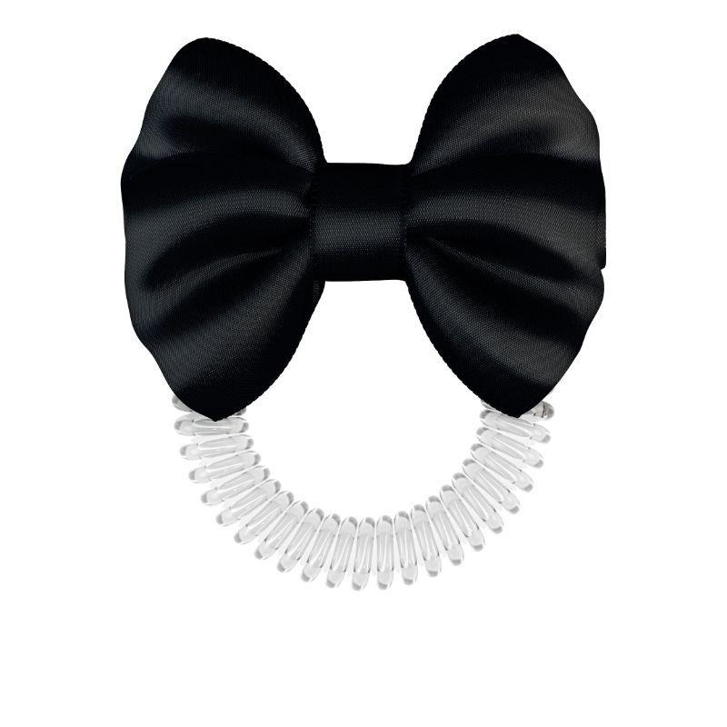 invisibobble bowtique true black spiral hair ring meets bow