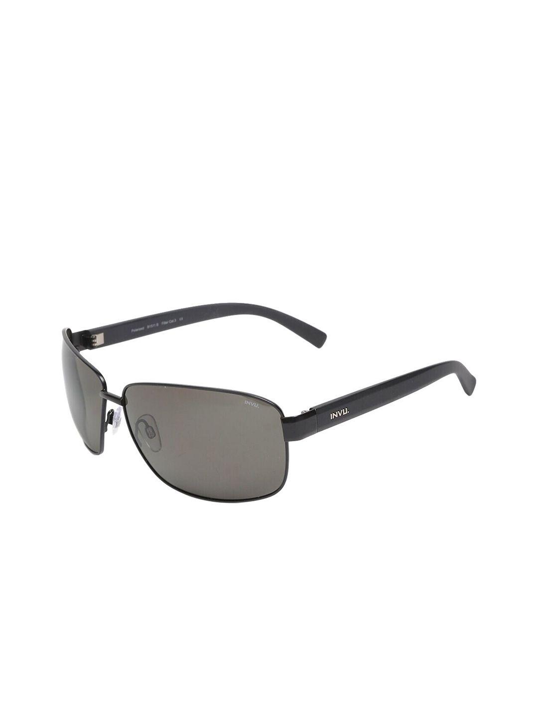 invu unisex rectangle sunglasses with uv protected lens b1511b