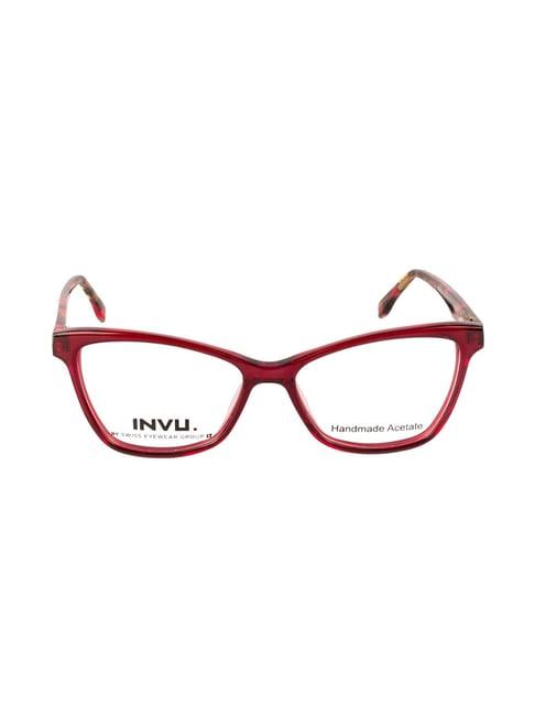 invu a4016d red full rim cat eye frame