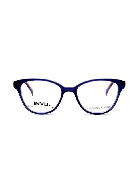 invu a4021a blue full rim cat eye frame