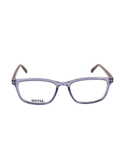 invu b4602b blue full rim rectangular frame