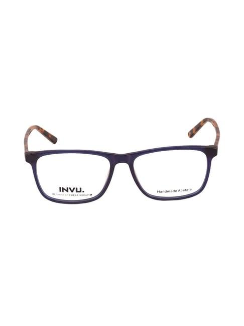 invu k4802b blue full rim rectangular frame