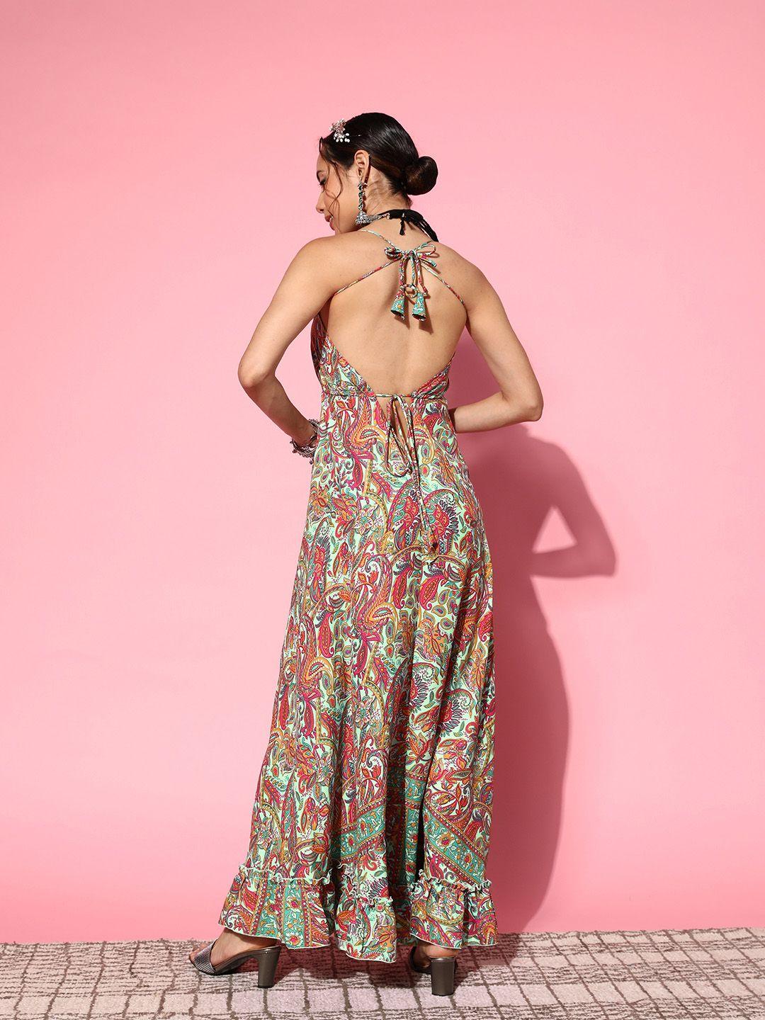 inweave floral printed maxi dress
