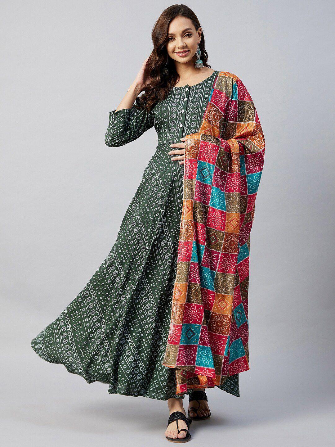 inweave bandhani printed dupatta