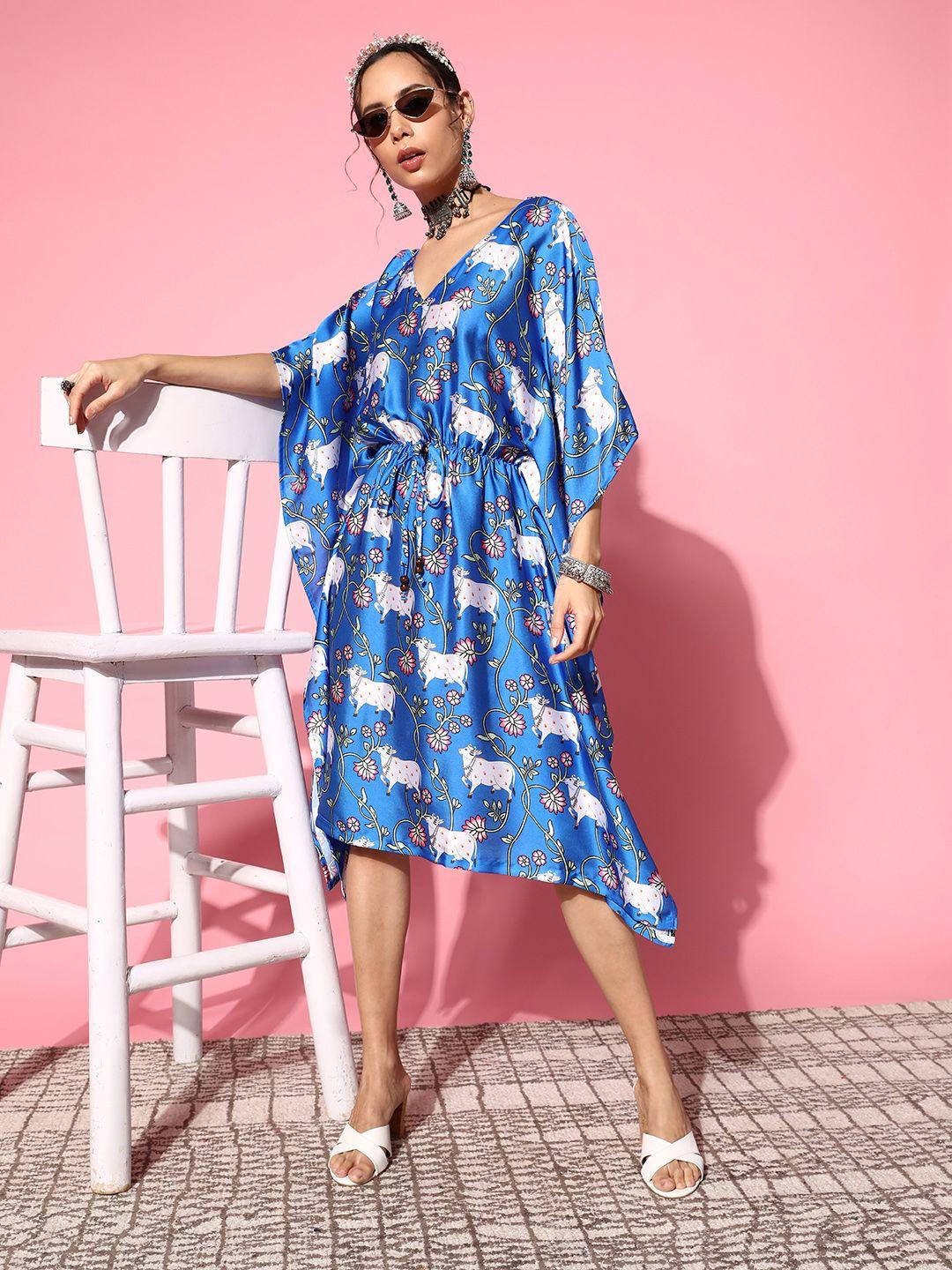 inweave floral kaftan dress