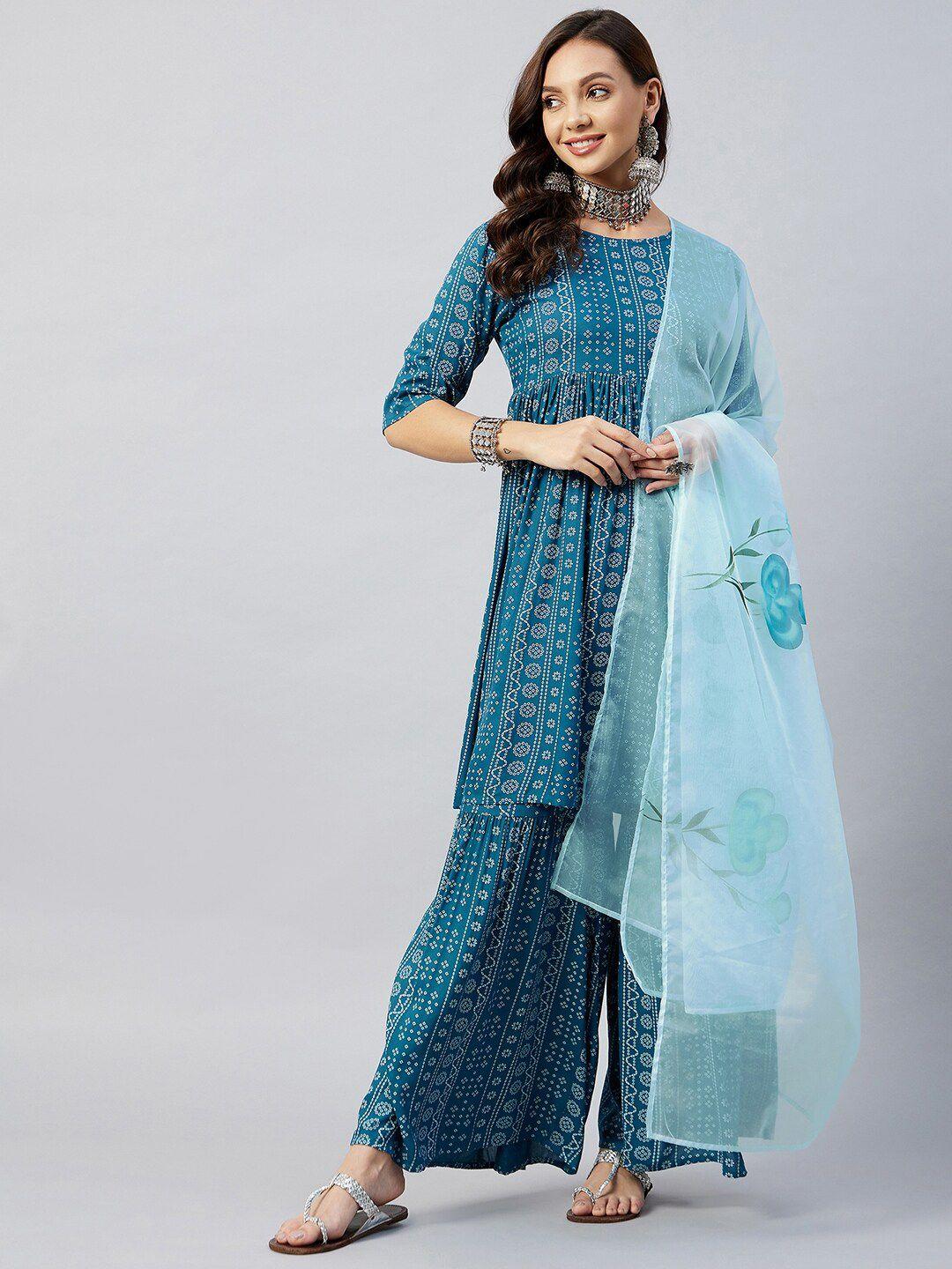 inweave floral printed dupatta