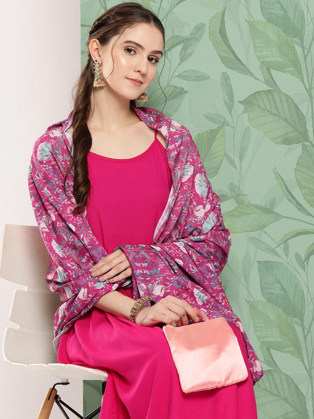 inweave kurta with palazzos & dupatta