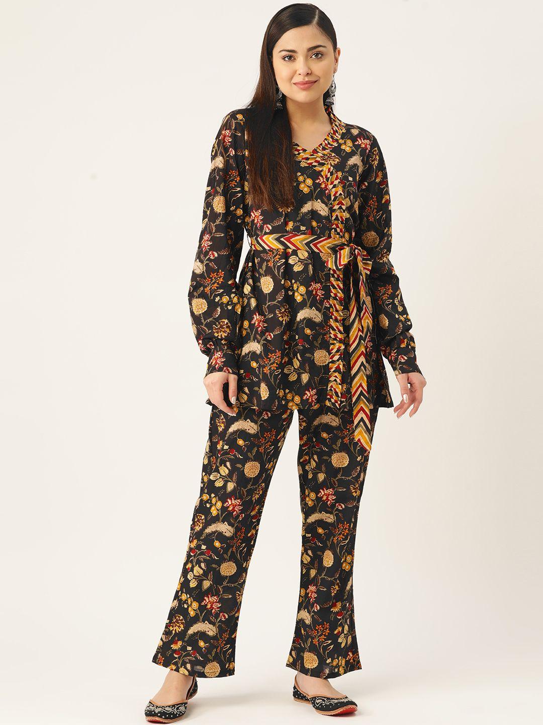 inweave printed pure cotton tunic with trousers