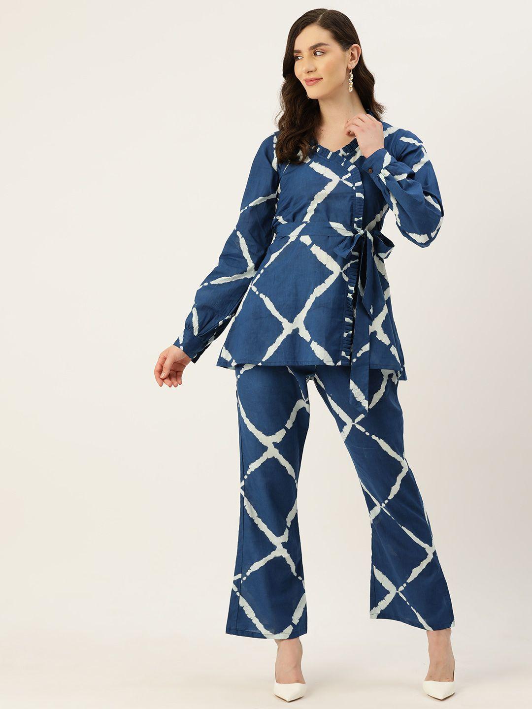 inweave women printed tunic with trousers