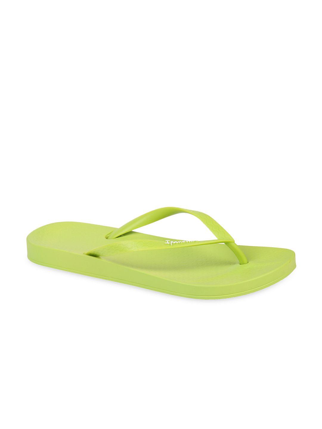 ipanema women green solid thong flip-flops