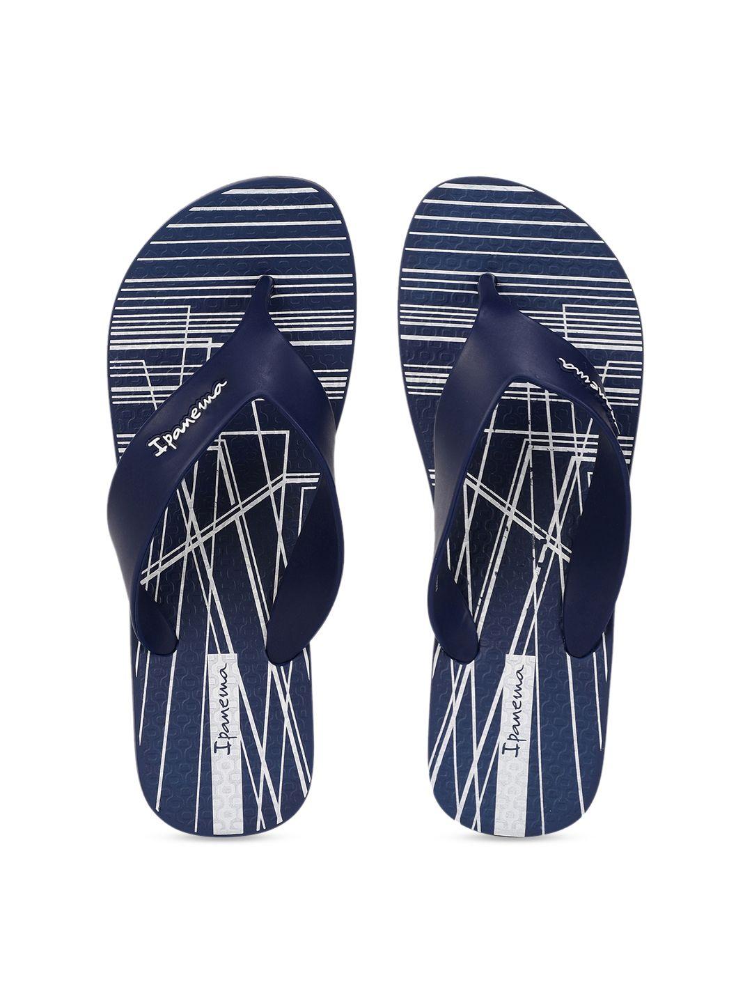 ipanema men blue printed thong flip-flops