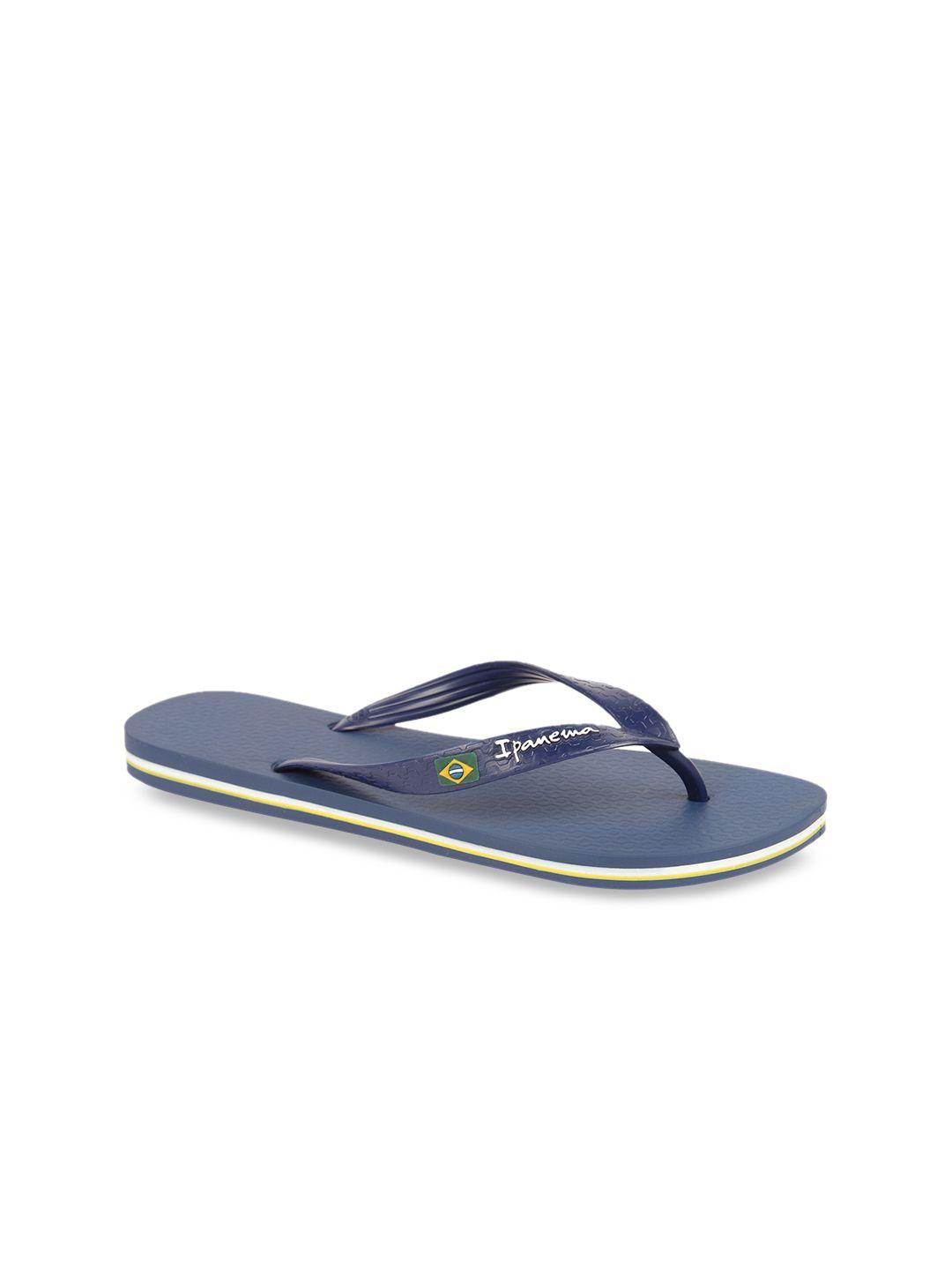 ipanema men blue solid thong flip-flops