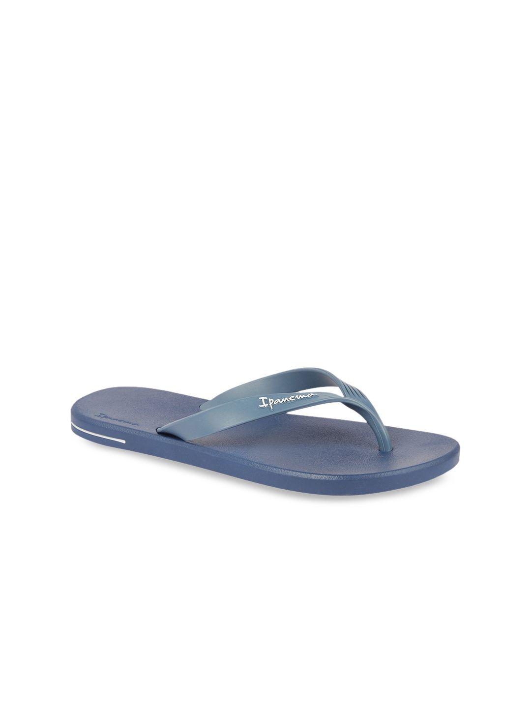 ipanema men blue solid thong flip-flops